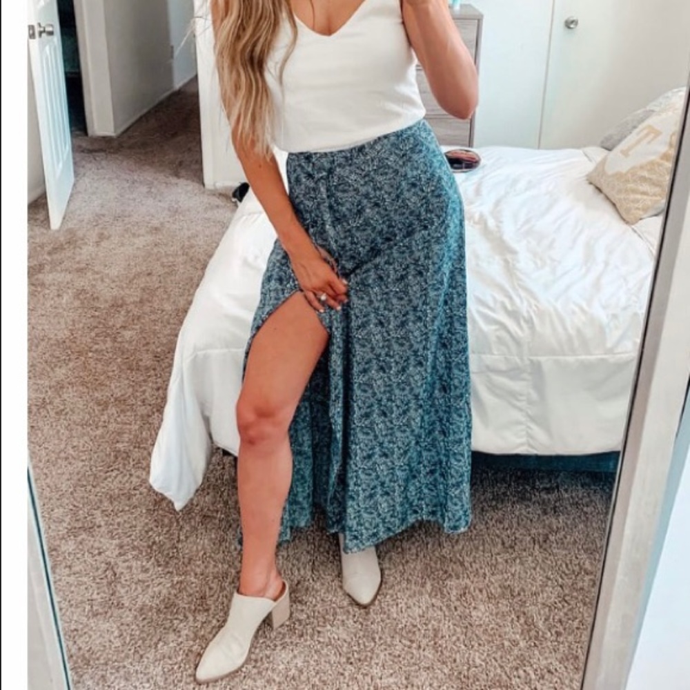 Lulus Tempest Maxi Wrap Skirt